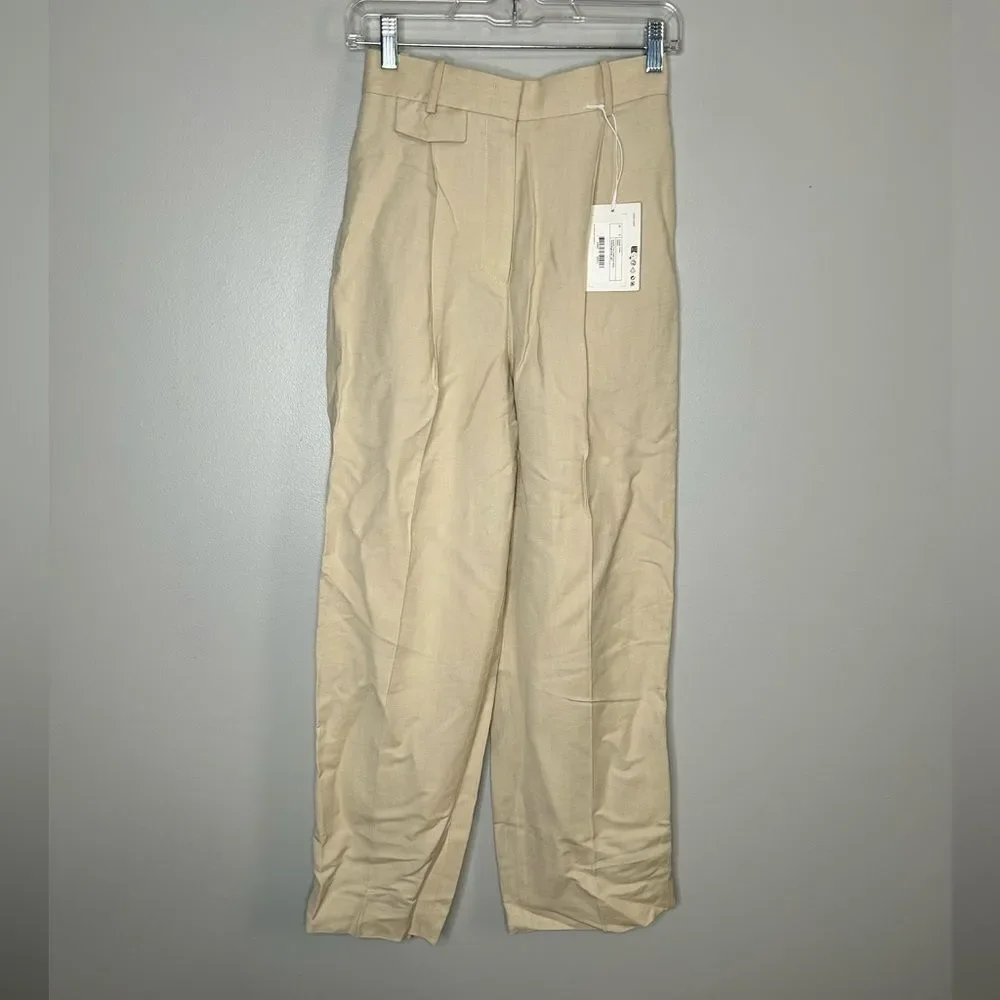 COS Relaxed Linen Blend Wide Leg Pants NWT